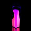 Pleaser - RAINBOW309UV Sandale à bride à la cheville, Pole dance chaussures - Chaussures de pole dance - Noir/Multicolore Product image